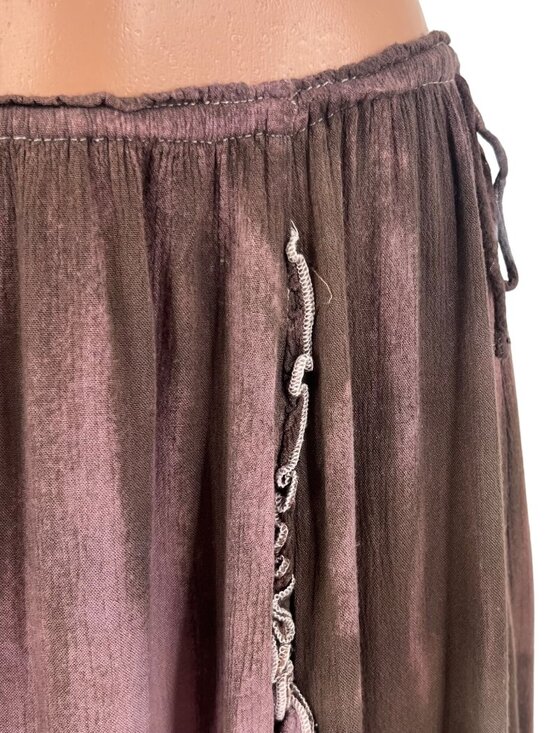 Vtg Free People Boho Embroidered Maxi Skirt| Boho Grunge Fairycore Dark Coquette - Picture 4 of 16